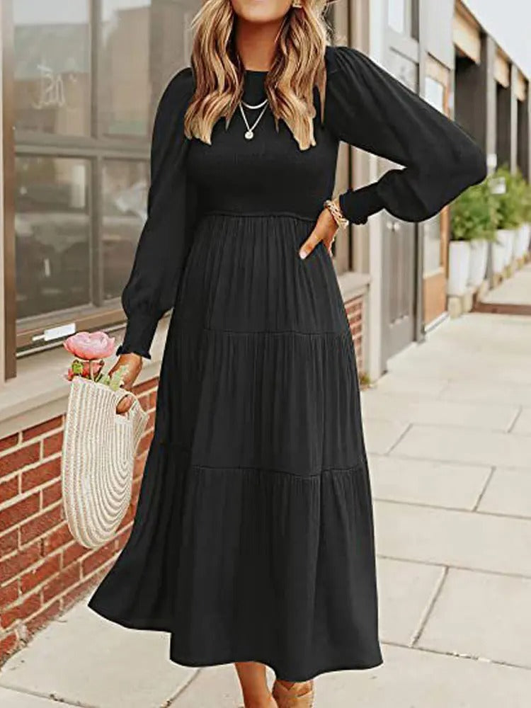 Heidi-Mode | Midi-Kleid mit Langen Ärmeln und Dinnerjackets