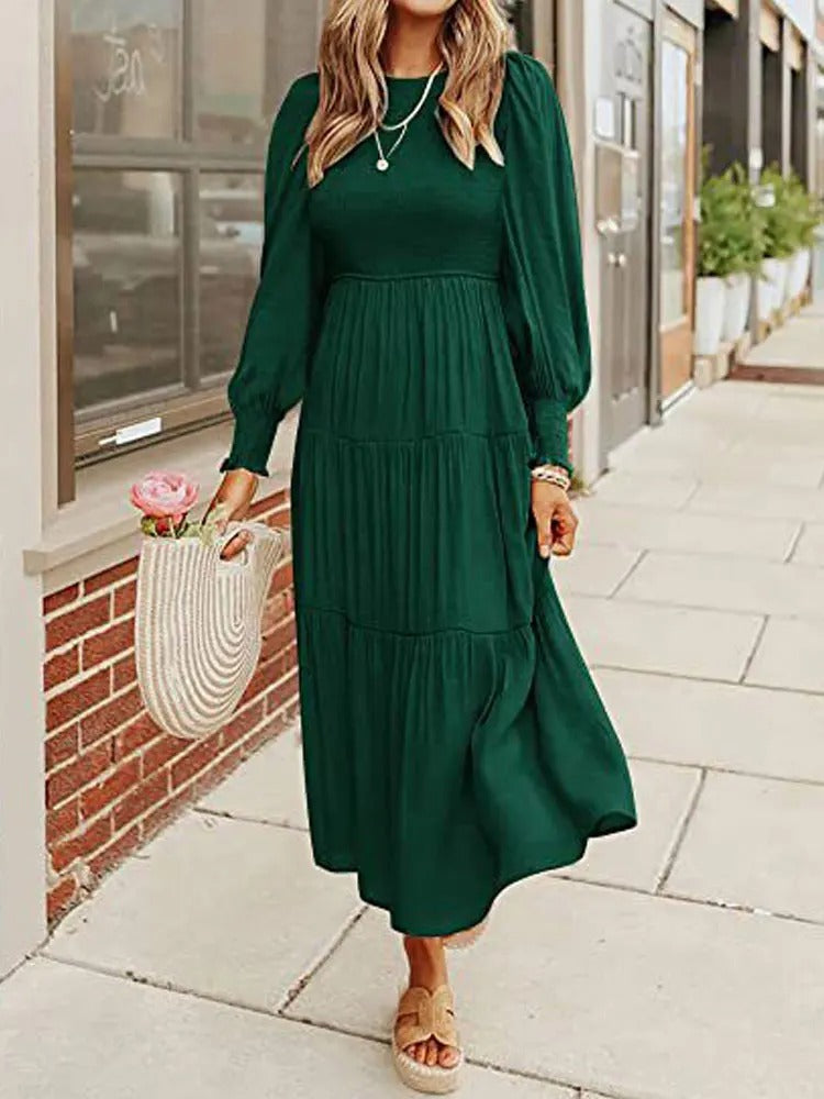 Heidi-Mode | Midi-Kleid mit Langen Ärmeln und Dinnerjackets