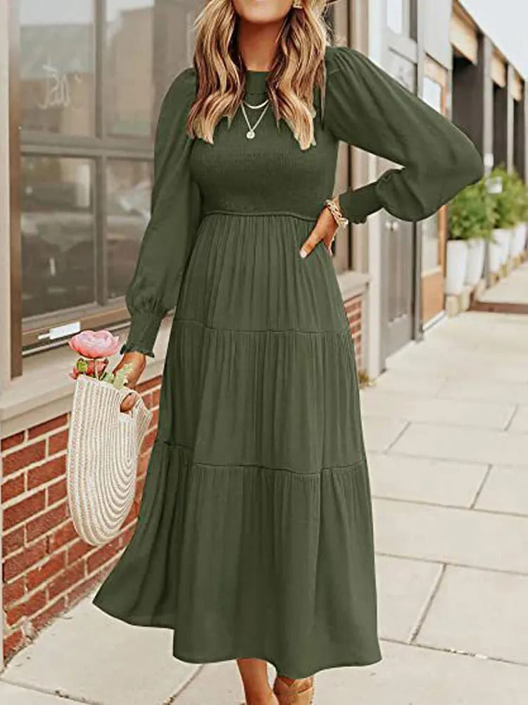 Heidi-Mode | Midi-Kleid mit Langen Ärmeln und Dinnerjackets