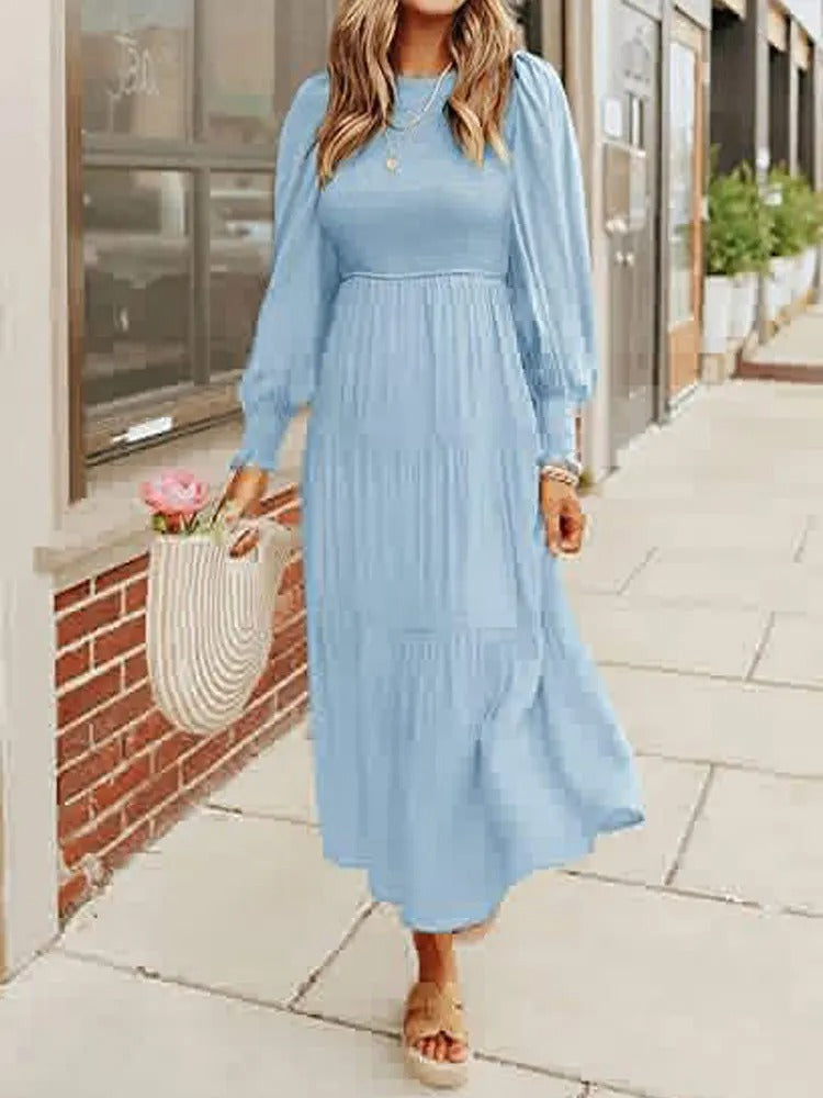 Heidi-Mode | Midi-Kleid mit Langen Ärmeln und Dinnerjackets