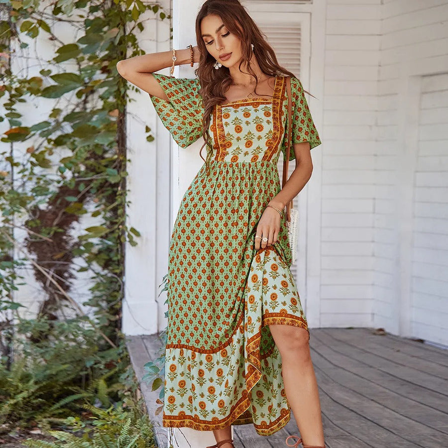 Elegantes Langes Kleid für Damen im BOHO-Stil