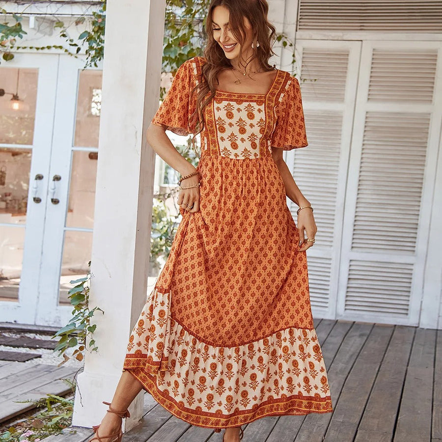 Elegantes Langes Kleid für Damen im BOHO-Stil