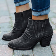 Damen Stiefeletten Mit Reißverschluss | Blockabsätze