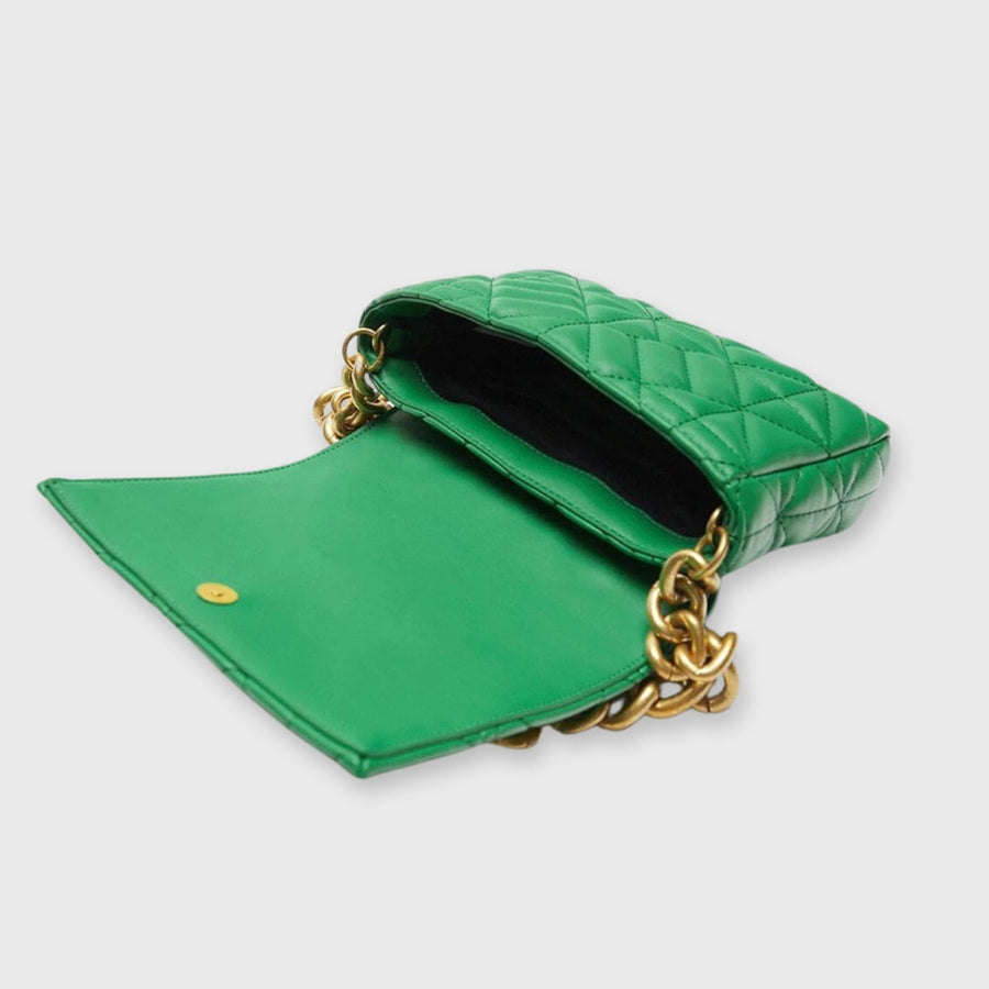 Damen Umhängetasche Vegan Leder – Mit Goldkette & Elegantem Design