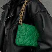 Damen Umhängetasche Vegan Leder – Mit Goldkette & Elegantem Design
