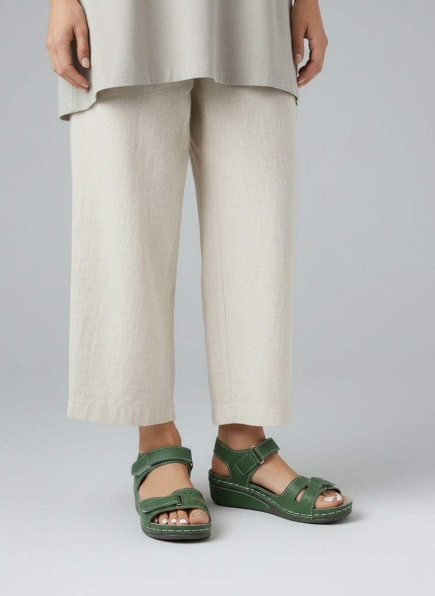 Bequeme Damen-Sandalen mit Klettverschluss & dicker Sohle