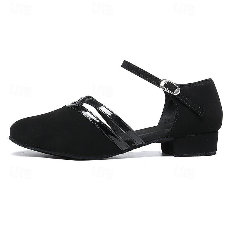 Elegante Damen Pumps mit Blockabsatz – Bequeme Riemchenschuhe in Schwarz, ideal für Büro und festliche Anlässe