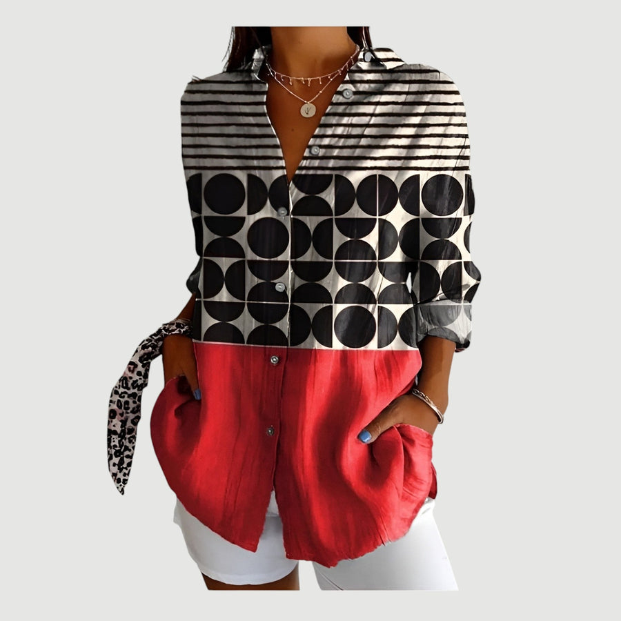 Eimear - Bluse Mit Buntem Gestaltung
