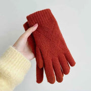 Warme Strickhandschuhe Damen