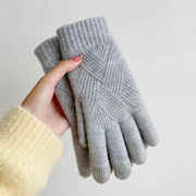 Warme Strickhandschuhe Damen