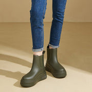 Elfriede | Wasserdichte Stiefel Chelsea Damen Plateau Regenstiefel
