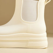Elfriede | Wasserdichte Stiefel Chelsea Damen Plateau Regenstiefel