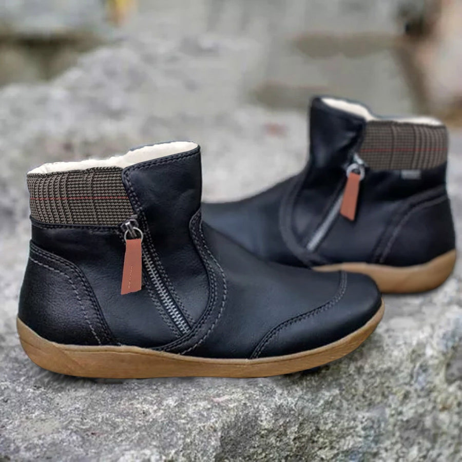 Marlene | Wasserdichte Stiefel Damen Leder Knöchelhoch Komfort