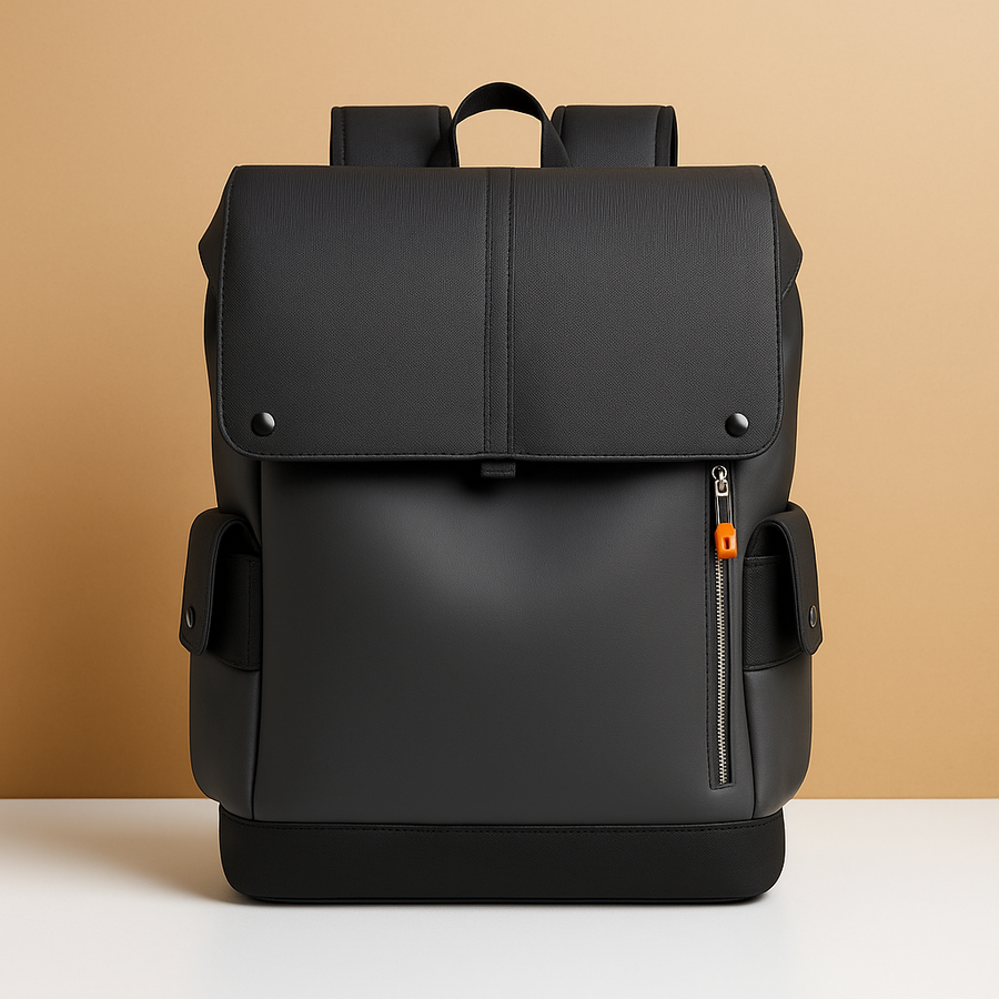 Wasserdichter Laptop-Rucksack für Herren aus PU-Leder