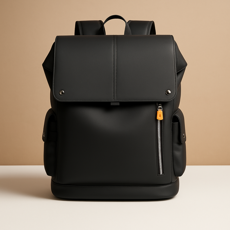 Wasserdichter Laptop-Rucksack für Herren aus PU-Leder