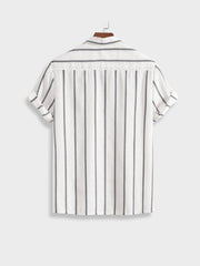 Maritimes Herren Sommer-Set | Gestreiftes Hemd & Shorts