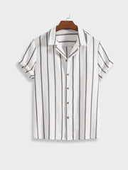 Maritimes Herren Sommer-Set | Gestreiftes Hemd & Shorts