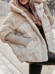 Winterjacke Damen Oversized mit Teddyfutter