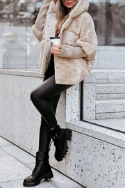 Winterjacke Damen Oversized mit Teddyfutter