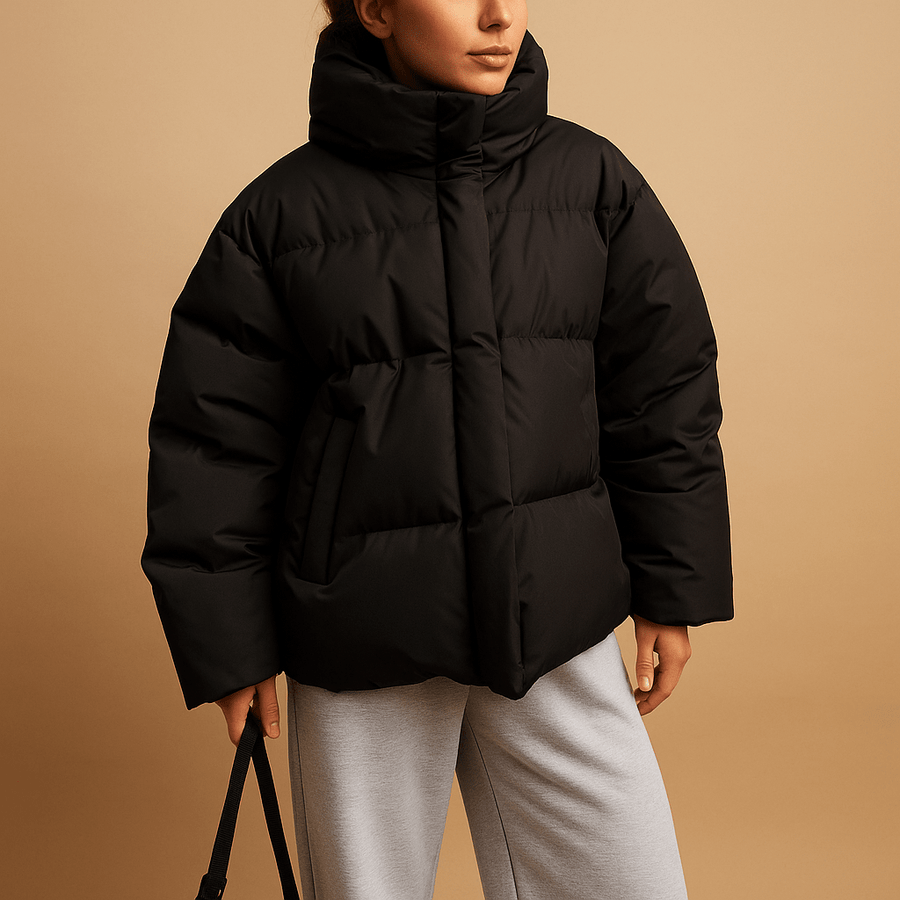 Winterjacke Damen Puffer mit Stehkragen