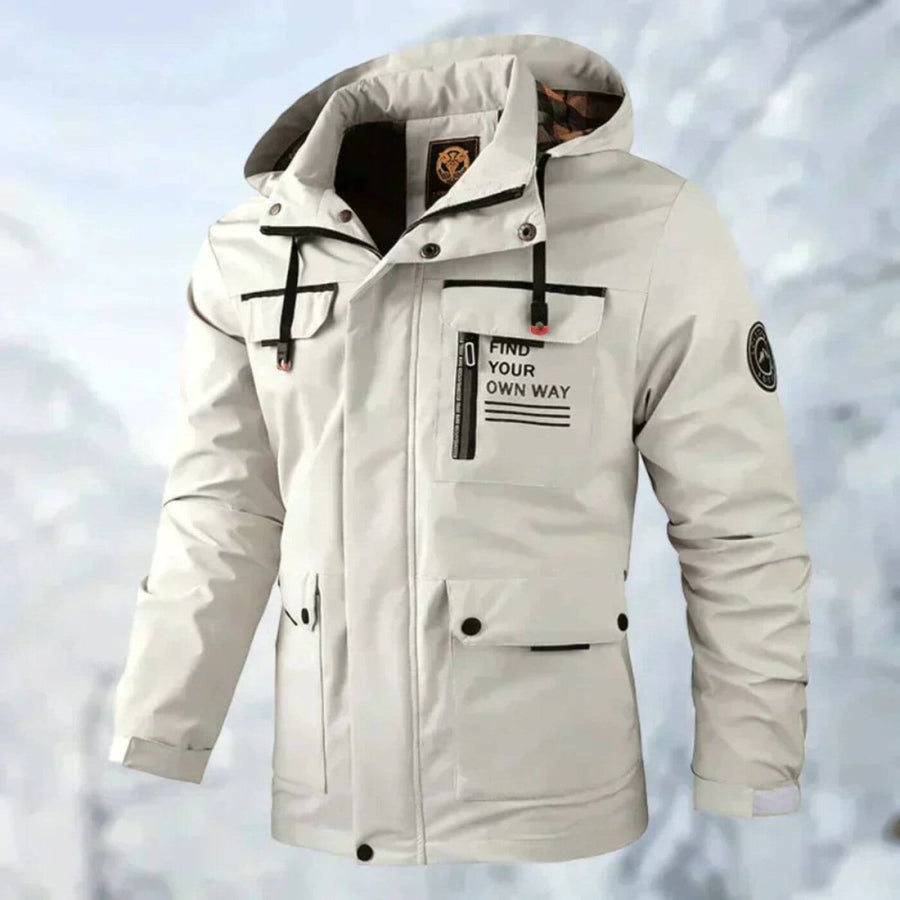 Winterjacke Herren mit Kapuze und Taschen