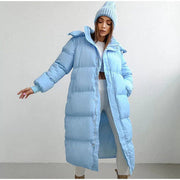 Wintermantel Damen Puffer Lang mit Kapuze