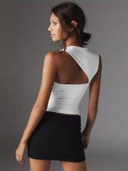 Sybille | Schickes Ein-Schulter-Crop-Top für jede Gelegenheit
