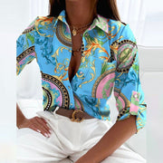 Violett - bluse mit wickelkragen