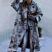 Daniela | Damen Winter-Mantel Lang Oversize aus Wolle