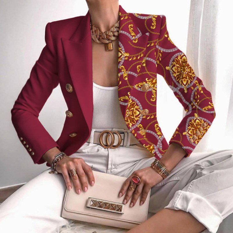 Heidi-Mode | Blazer mit stilvollen Drucken für Damen schicke Kleidung