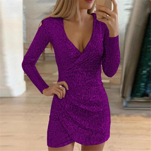 Warmes Glitzer Wickelkleid für dich
