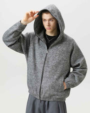Wollmischung Kapuzenjacke Herren