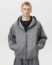 Wollmischung Kapuzenjacke Herren