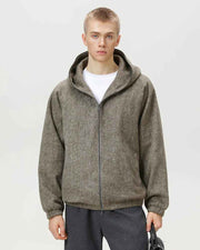 Wollmischung Kapuzenjacke Herren