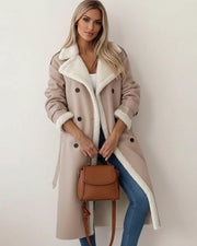 Karin | Damen Sherpa Langer Wintermantel