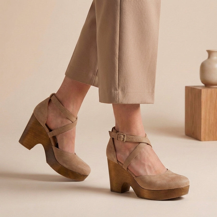 Edith | Damen Blockabsatz Riemen Plattform Heels