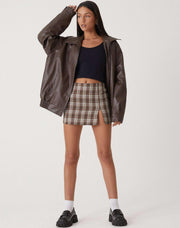 Lockere Lederjacke Für Damen | Winter