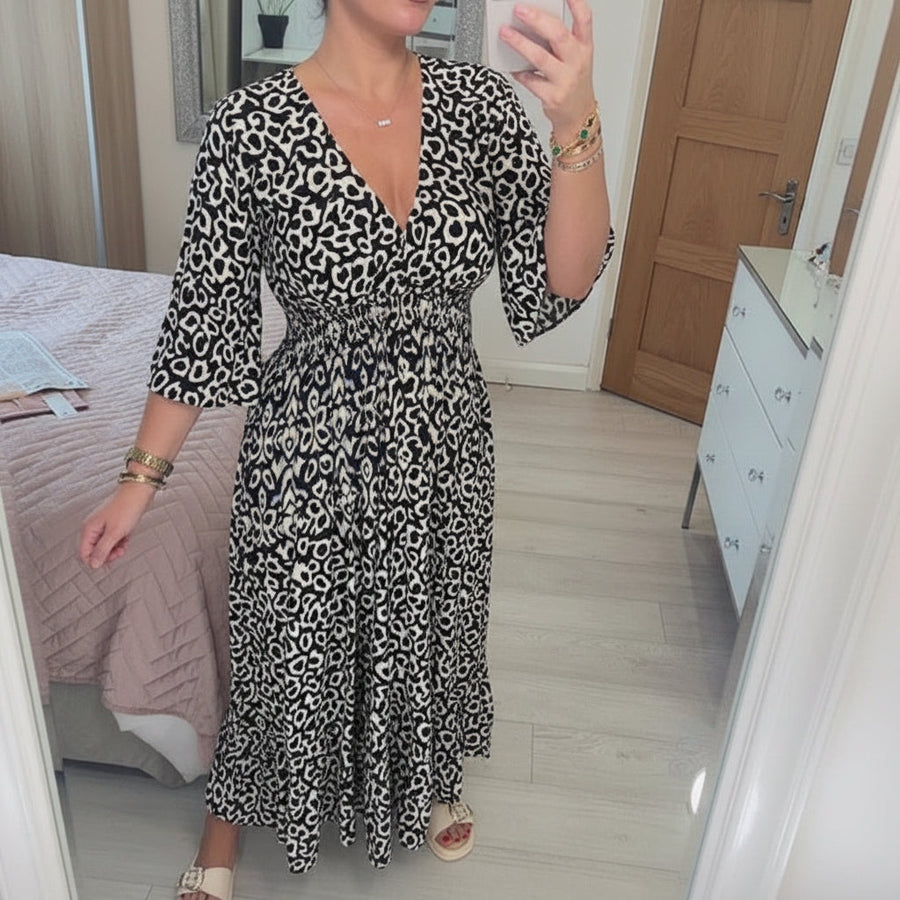 Lässiges V-Ausschnitt Sommerkleid – Leicht & Bequem