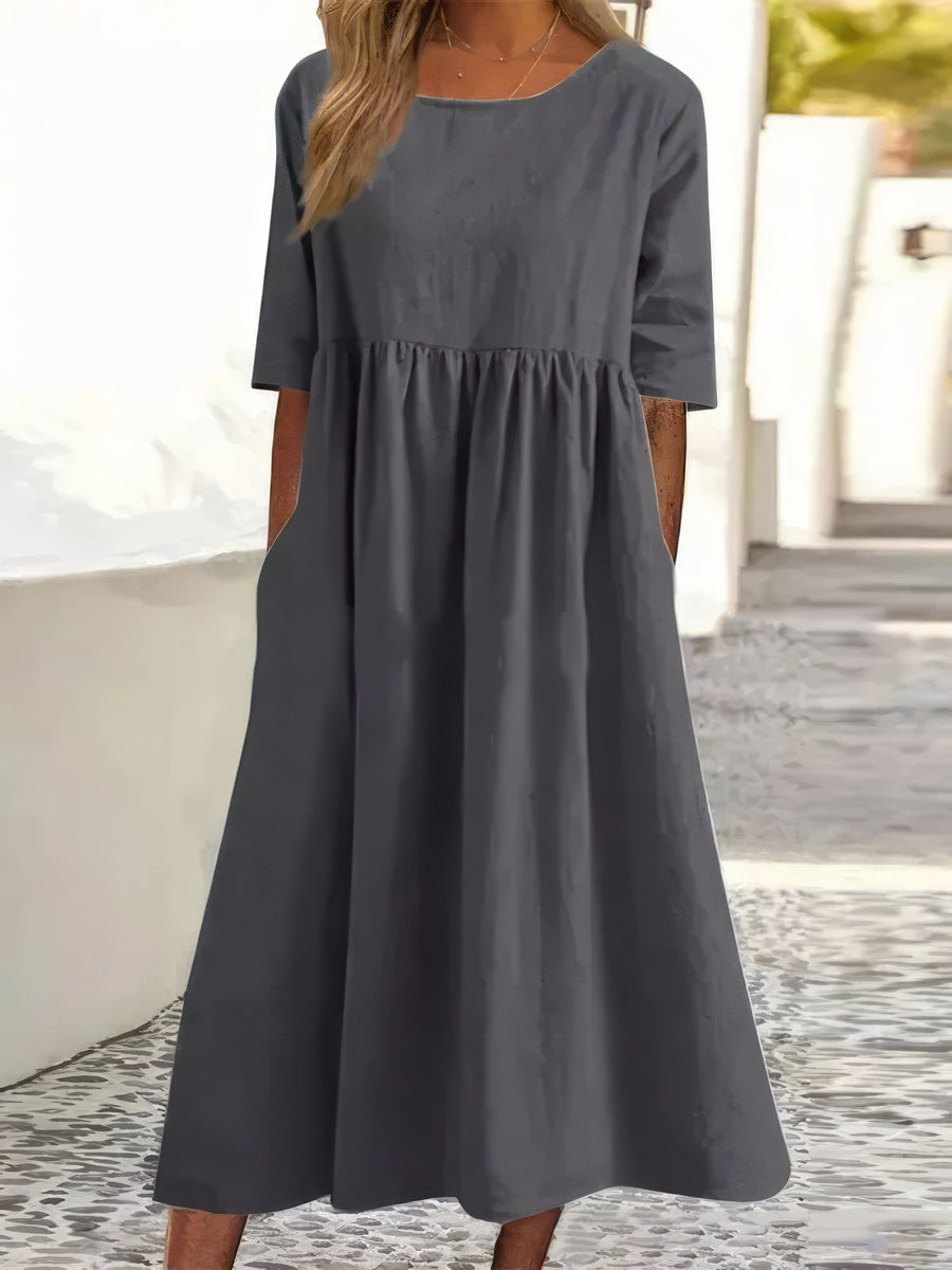 AMIRA - LOCKERES KLEID MIT TASCHEN