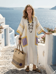 Zafira | Damen V-Ausschnitt Maxikleid mit Taschen – Fließendes Boho Sommerkleid 2026