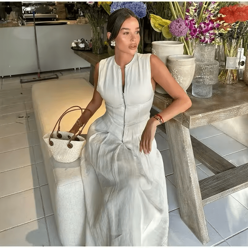 Zaira | Damen Elegantes Maxikleid – Fließendes Sommerkleid Urlaub & Hochzeit 2026