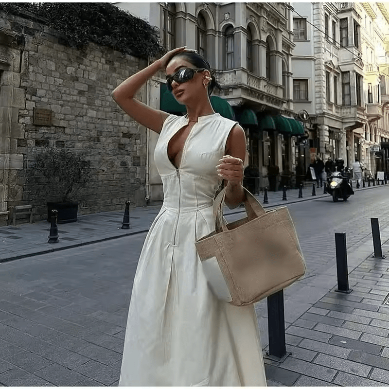Zaira | Damen Elegantes Maxikleid – Fließendes Sommerkleid Urlaub & Hochzeit 2026