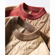 Zopfmuster-Pullover