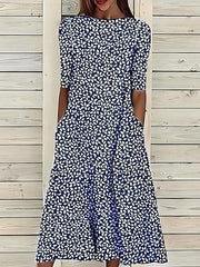 Malgorzata – Sommer-Midikleid Mit Küstenblumen