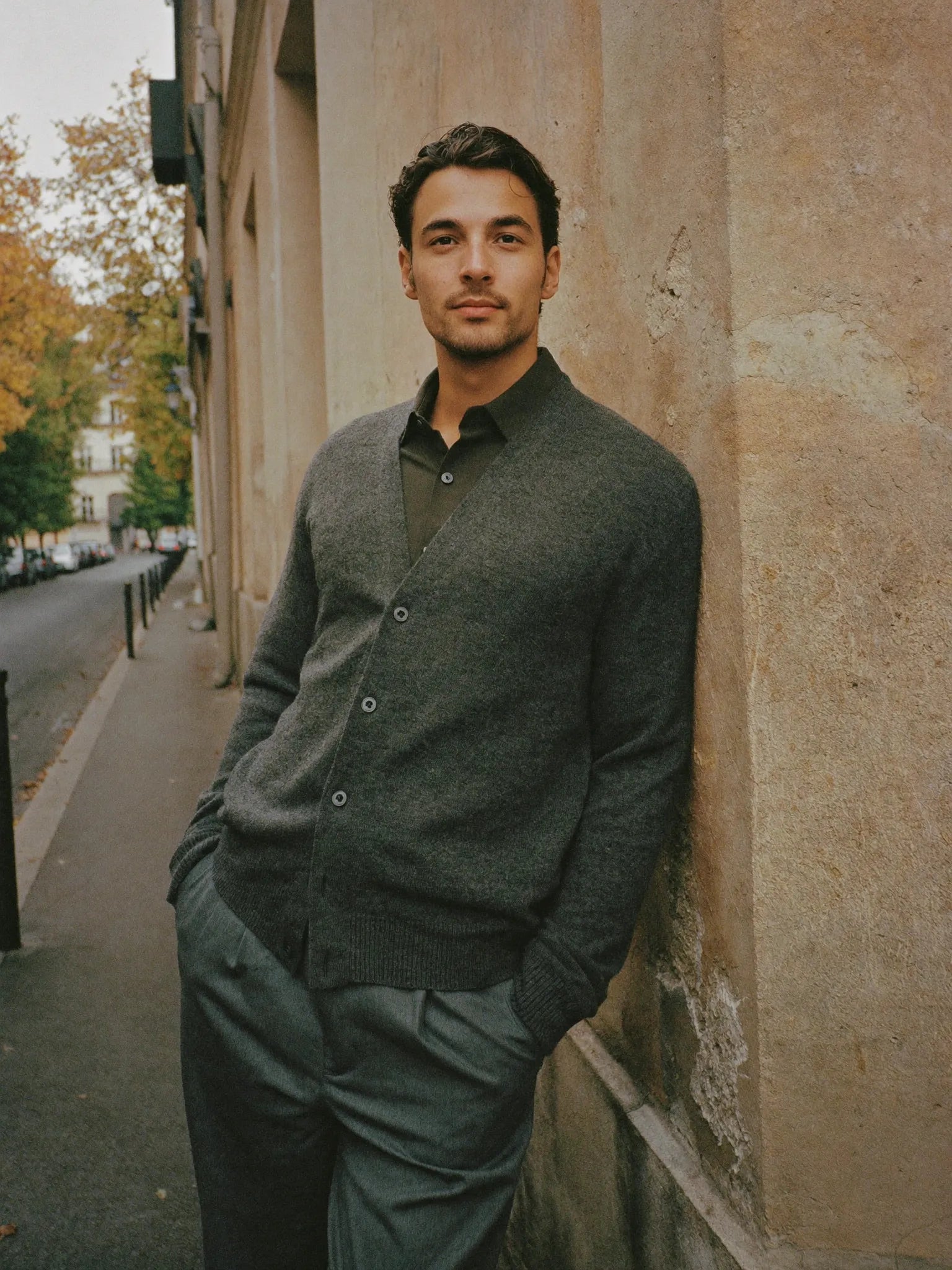 Herren Wollcardigan